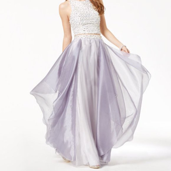TLC Say Yes to the Prom Dresses & Skirts - Say Yes to the Prom Tulle Silver/White Skirt